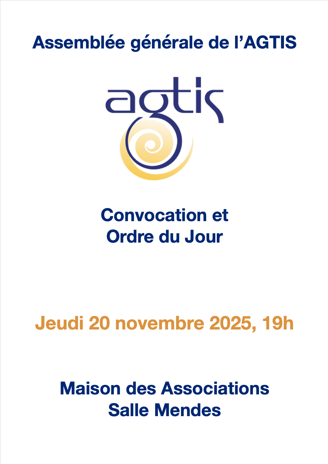 AG 2025 de l'AGTIS
